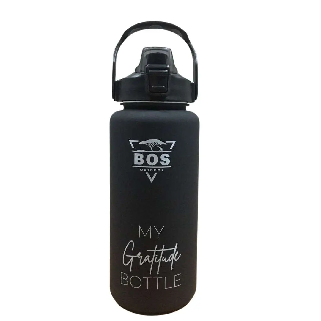 Bos Outdoor Bos Outdoor Gratitude Water Bottle Black